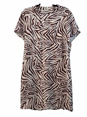 JB by Julie Brown White and Maroon Zebra Mini Dress